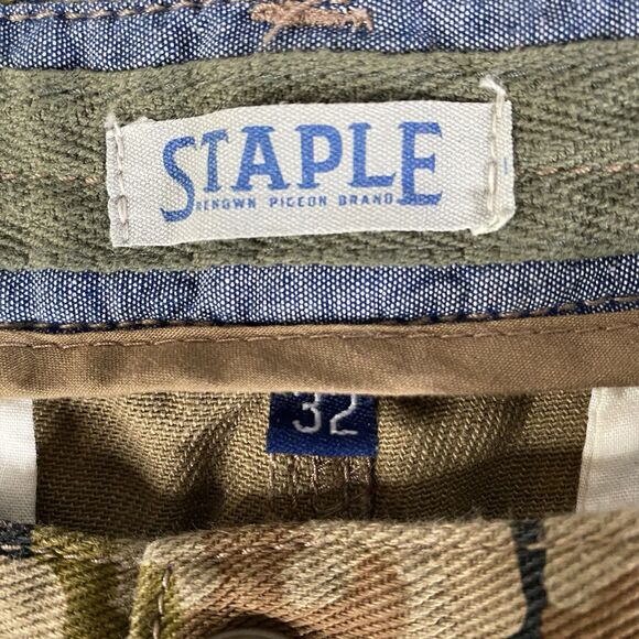 Staple Pigeon Jeans Mens 32 (33x31) Brown Tan Camo Slim Straight Streetwear - Picture 9 of 10